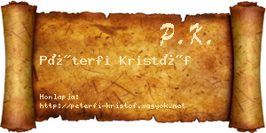 Péterfi Kristóf névjegykártya