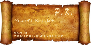 Péterfi Kristóf névjegykártya